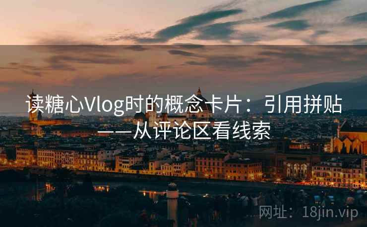 读糖心Vlog时的概念卡片：引用拼贴——从评论区看线索