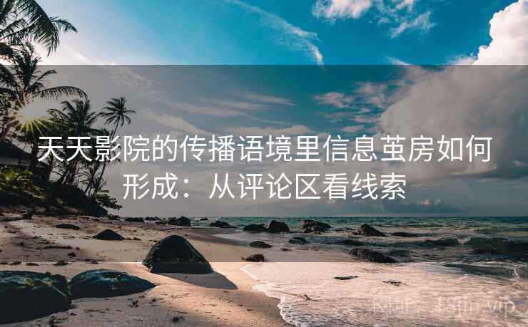天天影院的传播语境里信息茧房如何形成：从评论区看线索