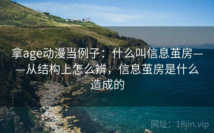 拿age动漫当例子：什么叫信息茧房——从结构上怎么辨，信息茧房是什么造成的
