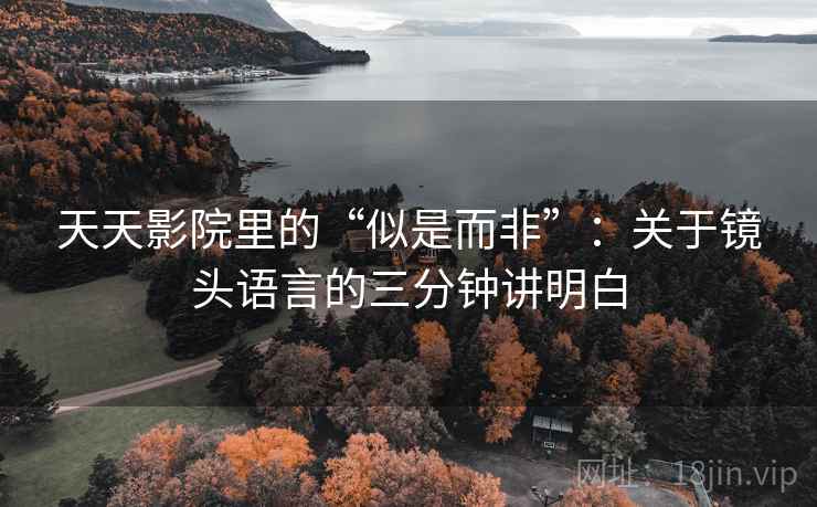 天天影院里的“似是而非”：关于镜头语言的三分钟讲明白