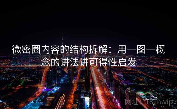 微密圈内容的结构拆解：用一图一概念的讲法讲可得性启发