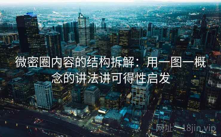 微密圈内容的结构拆解:用一图一概念的讲法讲可得性启发 微密圈内容的结构拆解:用一图一概念的讲法讲可得性启发