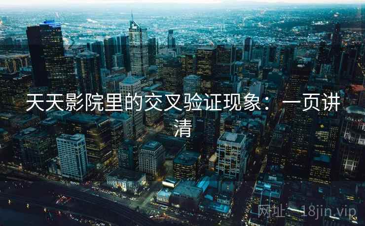天天影院里的交叉验证现象：一页讲清
